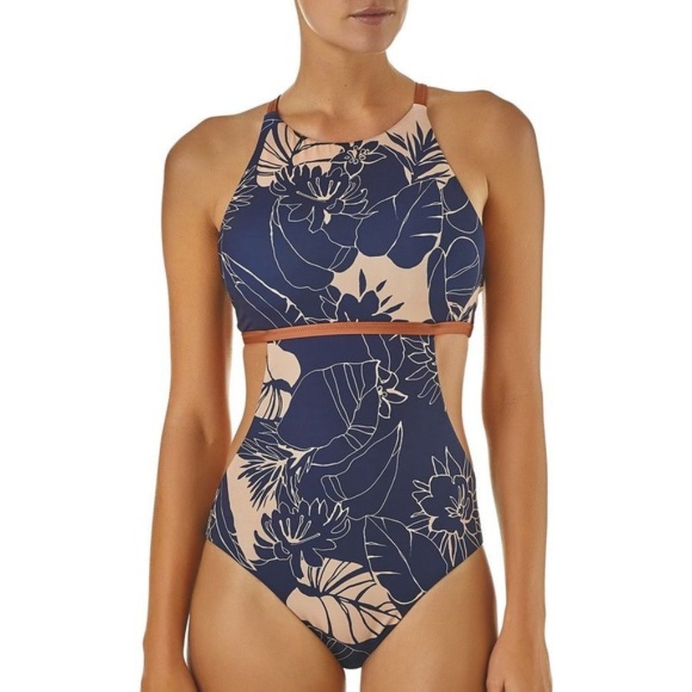 Patagonia Blue Nireta One Piece Swimsuit